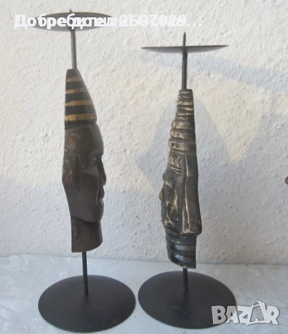 Свещници:  Железният светилник, троен свещник или пепелник, Африка, глава,  животно, снимка 16 - Други - 32364050