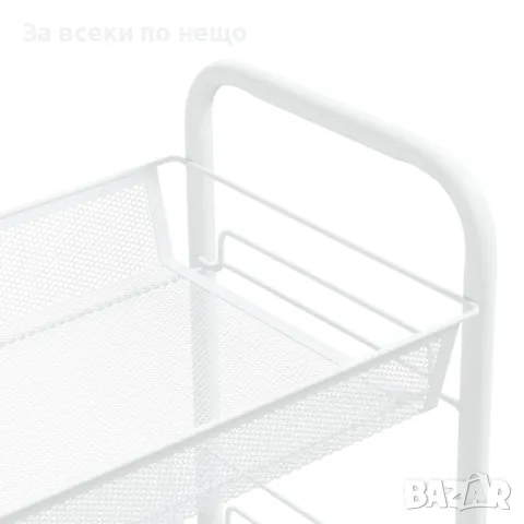 Кухненска количка на 4 нива, бяла, 46x26x85 см, желязо Код P438, снимка 6 - Други - 50062519