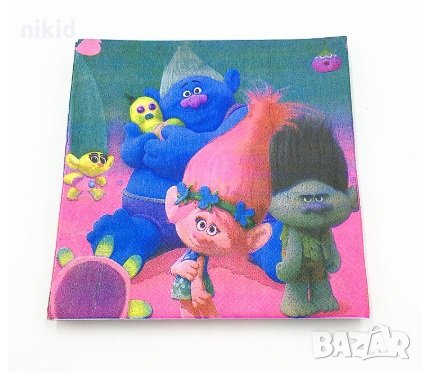 Тролчета Trolls 10 парти салфетки рожден ден