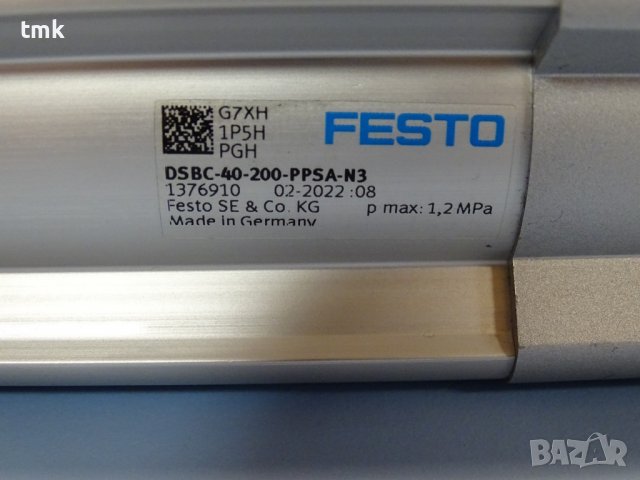 Пневматичен цилиндър Festo DSBC-40-200-PPSA-N3 Pneumatic piston rod cylinder, снимка 2 - Резервни части за машини - 38414632