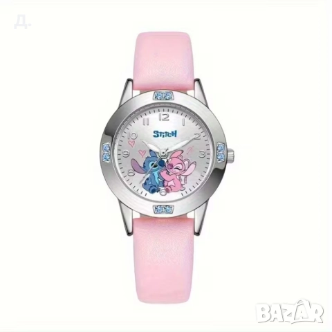 Кварцов часовник Стич с каишка от изкуствена кожа, снимка 3 - Детски - 52750518