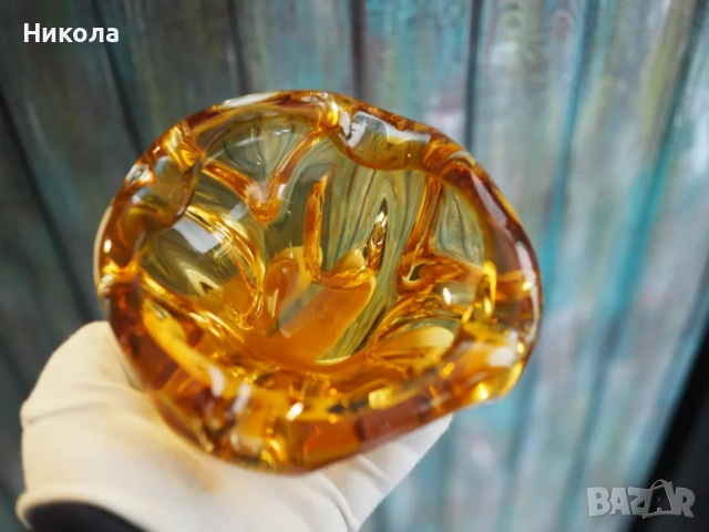 Луксозен пепелник за пури - Murano, Италия 1970г.