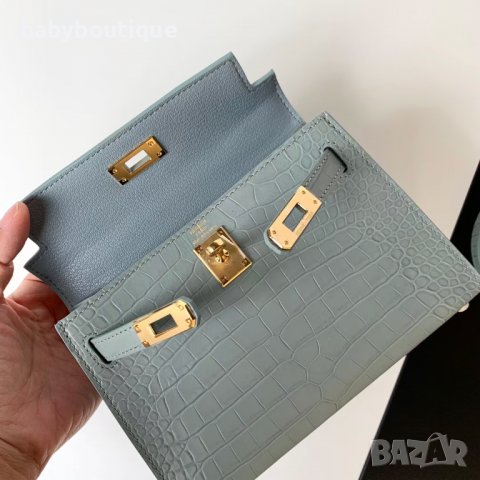 Hermes Kelly Mini Sky Blue, снимка 5 - Чанти - 36778039