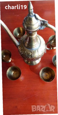 старинен бронзов сервиз от османската империя , снимка 1 - Антикварни и старинни предмети - 32782582