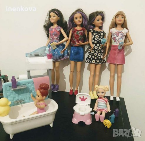 Барби Скипър кукли детегледачка комплект за баня и тоалетна кукла Barbie Skipper, снимка 6 - Кукли - 29068696