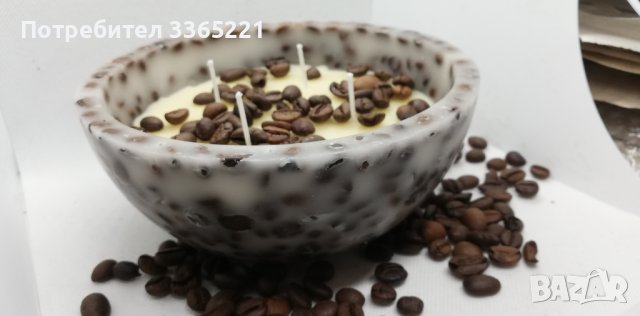 Свещ Купа кафе, снимка 2 - Ръчно изработени сувенири - 40242653