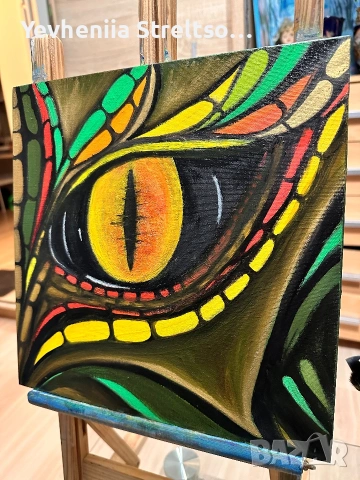 Картина маслом "ГЛАЗ ДРАКОНА ", снимка 4 - Картини - 53576241