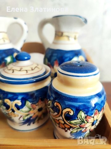 Керамичен комплект за подправки, снимка 6 - Аксесоари за кухня - 43064252