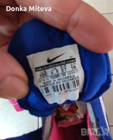 Маратонки Nike uk 9.5 eur 27 обувани веднъж , снимка 3 - Детски маратонки - 48094480