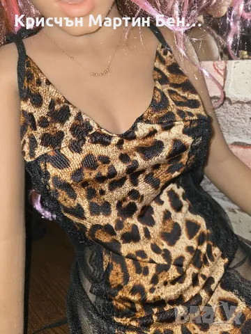 Леопардово Комплектче с жартиери/м.л , снимка 5 - Корсети, бюстиета, топове - 39973131
