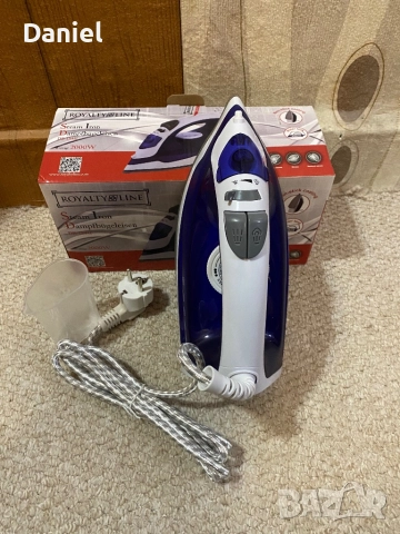 Ютия Royalty Line DB-15411 – 2000W, Керамична плоча, Пара и Спрей – Нова, снимка 3 - Ютии - 52460216