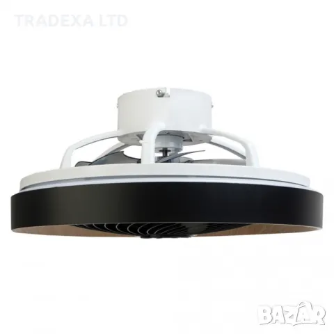 LED Вентилатор MARSHALL с дистанционно и APP, 44W LED+14W Мотор, Черен, Ф49 Lightex, снимка 5 - Лампи за таван - 48835169