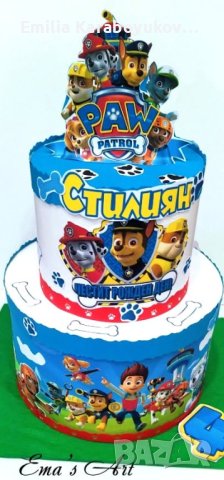 Картонена / хартиена торта пес патрул, снимка 5 - Други - 17716034