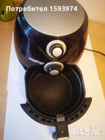 Фритюрник с горещ въздух ZEPHYR ZP 1980 AI, 1600W, 2.6л., снимка 3 - Фритюрници - 53486628