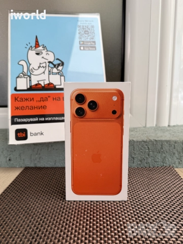 1TB ⚠️ iPhone 17 Pro Max ❗️ Лизинг от 136лв/м ❗️ Cosmic Orange НОВ❗️ГАРАНЦИЯ❗️ (1000GB), снимка 4 - Apple iPhone - 52536238