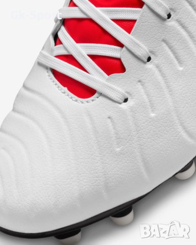 Футболни обувки NIKE JR LEGEND 10 ACADEMY FG/MG WHITE/BLACK-BRIGHT CRIMSON размер 37.5, снимка 2 - Футбол - 43555738