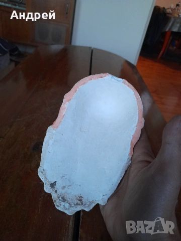 Стар гипсов сувенир глава на Старец, снимка 5 - Други ценни предмети - 53433175