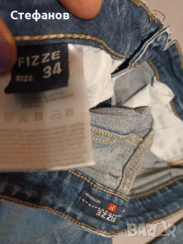 Мъжки светло сини дънки с накъсвания, снимка 10 - Дънки - 47332837