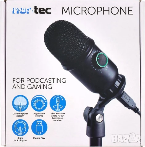 Чисто нов микрофон за стрийминг NOR-TEC 72342, снимка 3 - Микрофони - 50501870