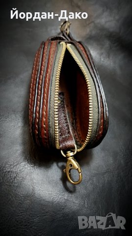 Калъф за ключове /кейс/от естествена кожа ръчна изработка, снимка 5 - Портфейли, портмонета - 43535632