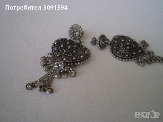  възрожденски обеци филигран, снимка 4 - Антикварни и старинни предмети - 40430283