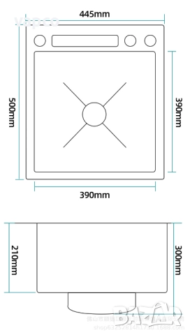 Ултразвкукова мултифункционална кухненска мивка 45см, снимка 9 - Мивки - 52195249