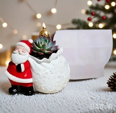 Молд кашпа дядо Коледа , снимка 4 - Форми - 51500667