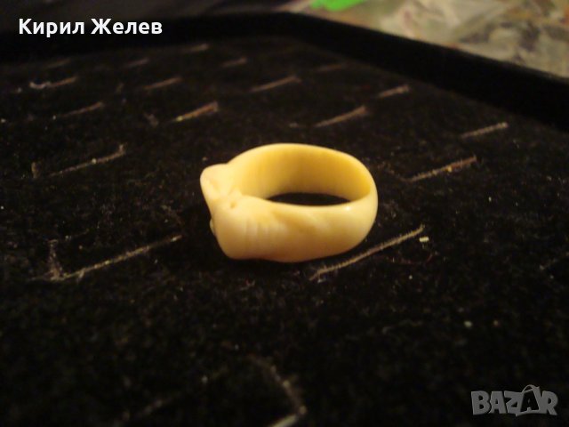СТАРИНЕН СЛОНОВА КОСТ ПРЪСТЕН СЛОНЧЕ ЮВЕЛИРНА РЪЧНА АРТ ИЗРАБОТКА УНИКАТ АРТ-ДЕКО 21710, снимка 11 - Антикварни и старинни предмети - 32525417