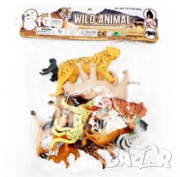 12 бр малки зоо диви джунгла сафари животни пластмасови фигурки играчки за игра и украса торта, снимка 3 - Фигурки - 40430859