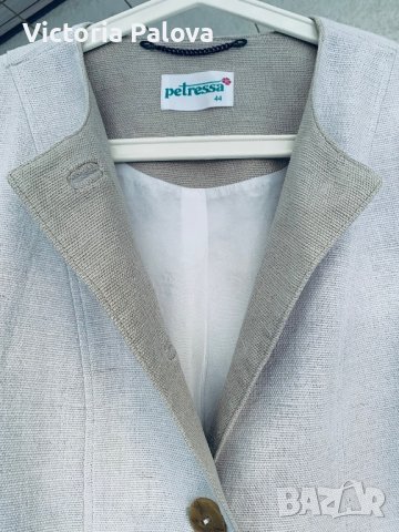 Скъпо сако PETRESSA груб лен, снимка 14 - Сака - 39319009