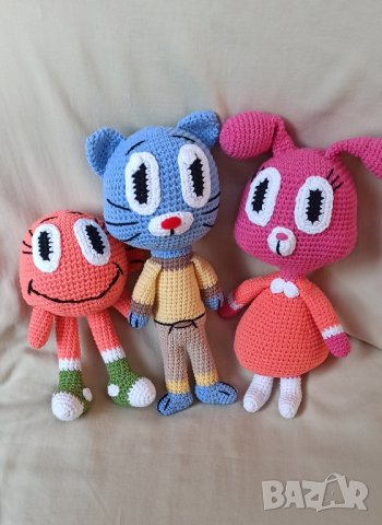 Плетени играчки - Дарвин ,Гъмбол, Анаис, Никол и г-н Ричард , снимка 4 - Плюшени играчки - 43201570