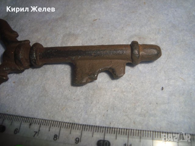 СТАРИНЕН ОГРОМЕН КЛЮЧ за ПОРТА от КОВАНО ЖЕЛЯЗО РЯДЪК за КОЛЕКЦИЯ БИТОВ КЪТ МЕХАНА 17622, снимка 2 - Антикварни и старинни предмети - 38108162