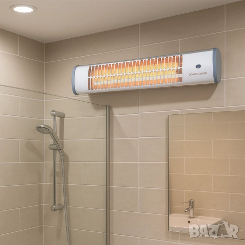 Кварцова отоплителна печка за баня Rosberg – 1200W, бял, снимка 2 - Друга електроника - 51852398