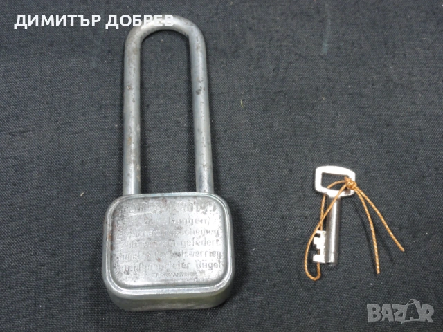 СТАР РЕТРО КАТИНАР С КЛЮЧ ABUS GERMANY, снимка 2 - Антикварни и старинни предмети - 53022577