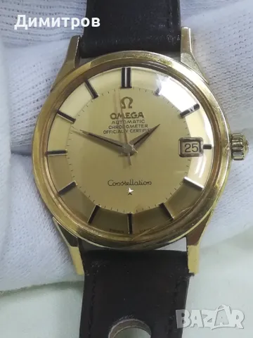 Ω OMEGA Constellation vintage,Gold 18k,Dog leg,Pie Pan,рядък,перфектен, снимка 2 - Мъжки - 48324103