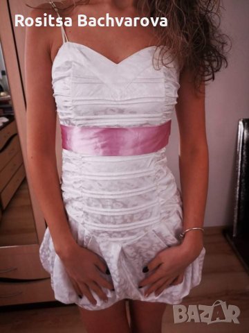 Бяла рокля Junona, S размер, снимка 12 - Рокли - 28045194