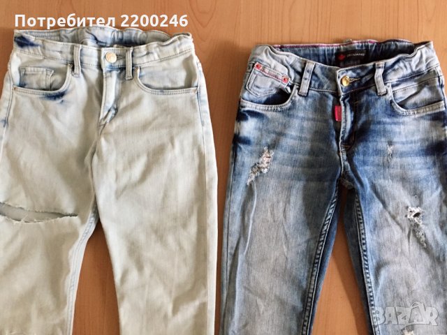 H&M, DSQUARED2 накъсани дънки, снимка 2 - Детски панталони и дънки - 32336545