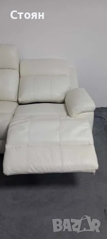 Светло кремав ъглов диван с електрически релакс механизъм, снимка 8 - Дивани и мека мебел - 40627935