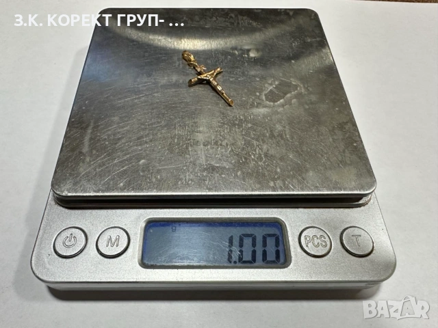 Златен кръст 14к, 1гр, снимка 2 - Колиета, медальони, синджири - 53057250