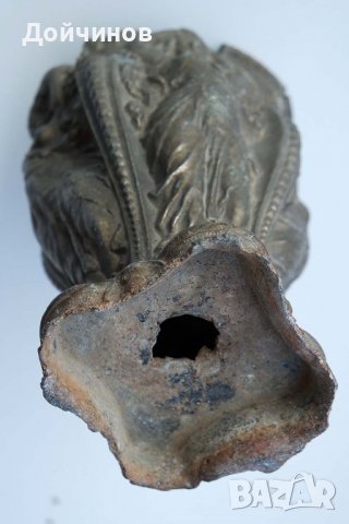 Антика, старинна ваза, скулптура, с фигури на Афродита, метална сплав., снимка 5 - Антикварни и старинни предмети - 37163579