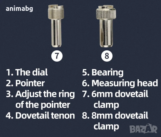ANIMABG Магнитна Стойка за Пробни Индикатори - Часовникови Инструменти, Микрометър, Дигитален Индика, снимка 4 - Друга електроника - 53464723