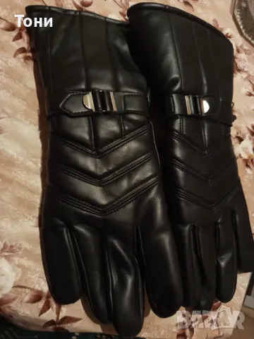 Винтидж Мъжки Дълги Кожени Ръкавици Нови , снимка 3 - Ръкавици - 47817372
