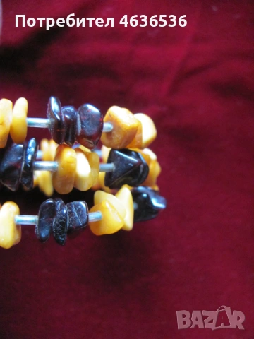 Дамска гривна естествен балтийски кехлибар, снимка 5 - Гривни - 53466787