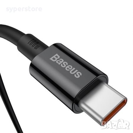 Кабел USB Type C - Type C M/M 1m 100W PD2.0 Baseus CATYS-B01 Черен Cable USB Type-C to Type-C, снимка 2 - USB кабели - 38580715