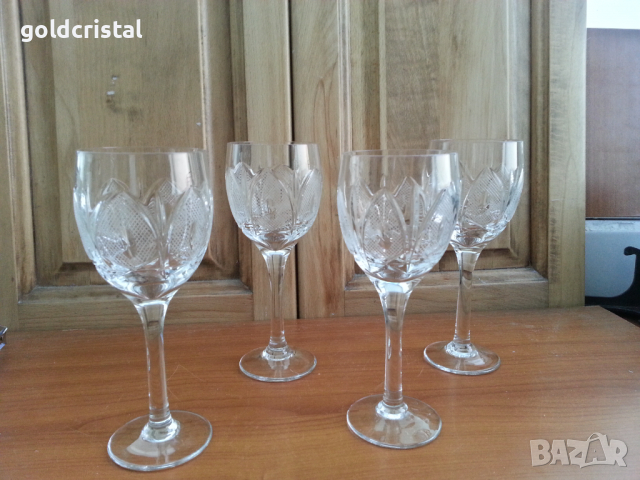 Кристални чаши, снимка 8 - Антикварни и старинни предмети - 36553643