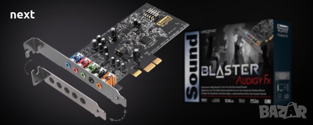 Звукова карта Creative Sound Blaster Audigy Fx 5.1 PCIe + Гаранция, снимка 2 - Други - 40708477