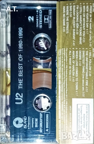 U2 THE BEST OF 1980-1990, снимка 2 - Аудио касети - 52138621