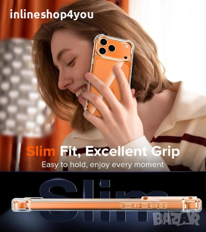 Прозрачен Силиконов Удароустойчив Кейс за Apple iPhone 17 Pro / Max, снимка 2 - Калъфи, кейсове - 52217574