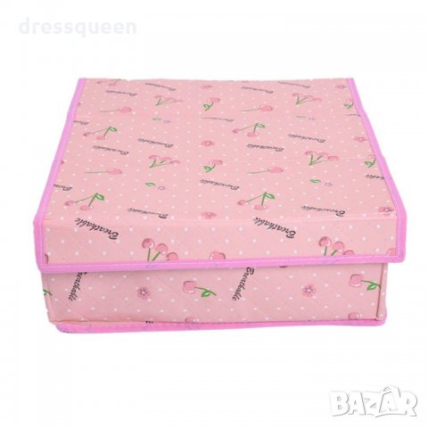 2550 Комплект от 3бр.розови органайзери за бельо и чорапи с капаци, снимка 9 - Други стоки за дома - 28482066