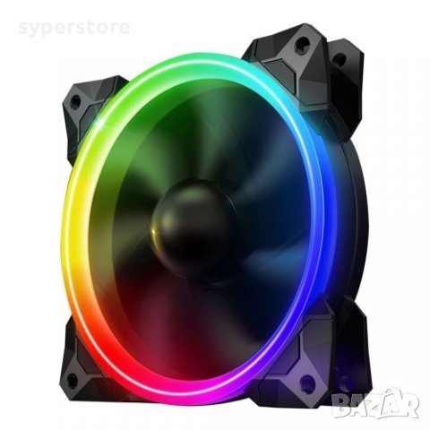 Вентилатор 120x120x25mm Redragon F008 3бр. Охладителни 1200 RPM Обороти и RGB подсветка, снимка 2 - Друга електроника - 32391245